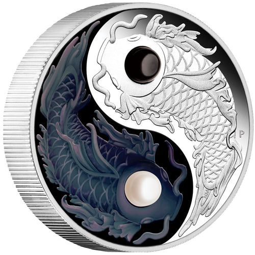 2024 Tuvalu $5 Yin Yang Koi 5oz Silver Proof Coin