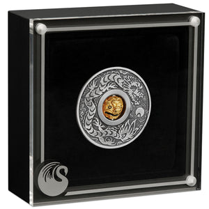 2024 $1 Year of the Dragon Rotating Charm 1oz Silver Coin