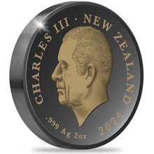 2024 NZ $2 Kiwi Black Antique Finish 2oz Silver Coin