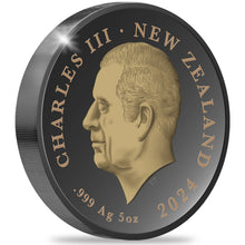 2024 NZ $10 Kiwi 5oz silver Black Proof coin