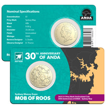 2025 $1 Sydney Money Expo Mob of Roos - Sydney Map Privy Mark Uncirculated Coin