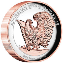2025 $2 Wedge-tailed Eagle Gilded Ultra High Relief 2oz Silver Proof Coin