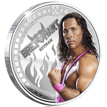 WWE Legends Bret "The Hitman" Hart 9g Silver Plated Medallion in Card