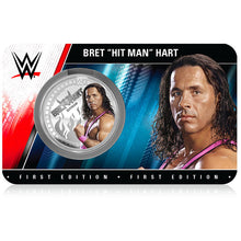 WWE Legends Bret "The Hitman" Hart 9g Silver Plated Medallion in Card