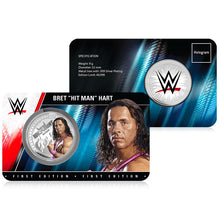 WWE Legends Bret "The Hitman" Hart 9g Silver Plated Medallion in Card