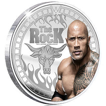 WWE Legends The Rock 9g Silver Plated Medallion in Card