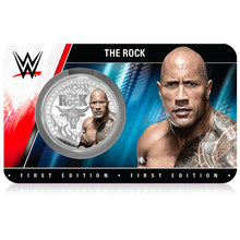 WWE Legends The Rock 9g Silver Plated Medallion in Card