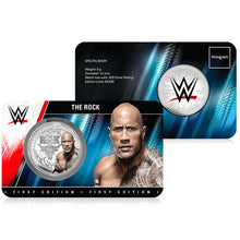 WWE Legends The Rock 9g Silver Plated Medallion in Card