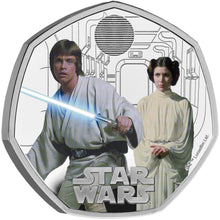 2023 UK 50p Star Wars - Luke & Leia Silver Proof Coin