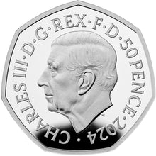 2024 UK 50p Dinosaurs - Diplodocus Colour Silver Proof
