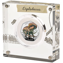 2024 UK 50p Dinosaurs - Diplodocus Colour Silver Proof