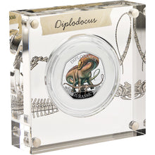 2024 UK 50p Dinosaurs - Diplodocus Colour Silver Proof