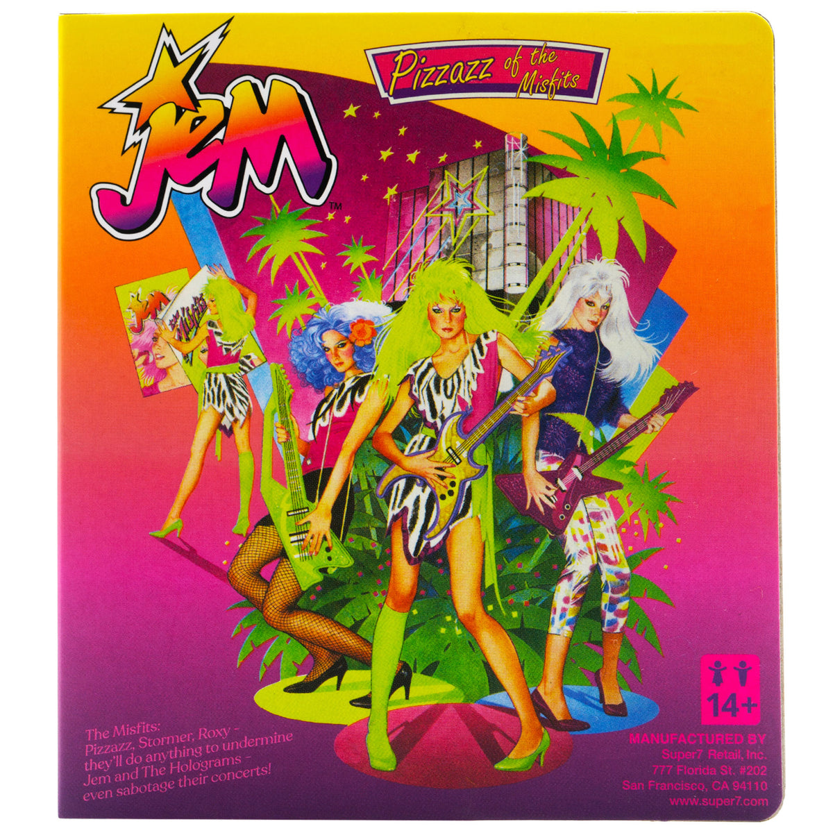 Jem and The Holograms | Jem ReAction 3.75 Action Figure in Box Packaging (2022 SDCC Exclusive) by Super7 Jem and The Holograms | Jem ReAction 3.75 Action Figure in Box Packaging (2022 SDCC Exclusive) by Super7