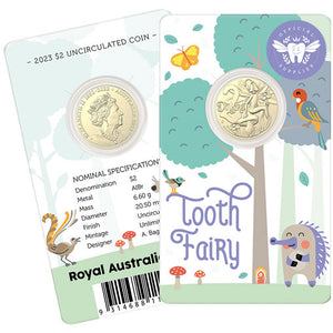 2023 $2 Tooth Fairy Coin in Card