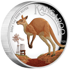 2024 $1 Kangaroo Coloured High Relief 1oz Silver Proof Coin