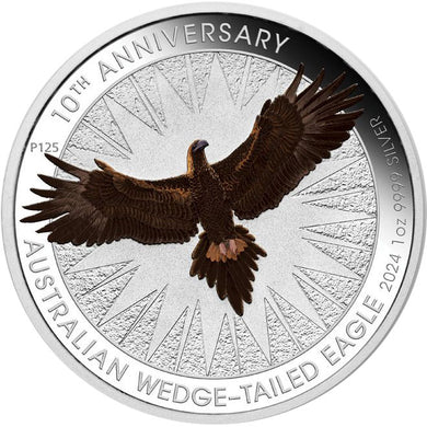 2024 $1 Wedge Tailed Eagle Colour 1oz Silver Coin in Card