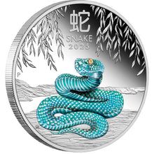 2025 $1 Year of the Snake Colour 1oz Silver Proof Coin