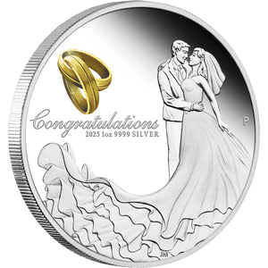 2025 $1 Wedding 1oz Silver Proof Coin