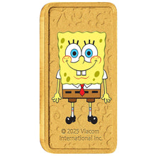2025 SpongeBob SquarePants COLOURED 1g Gold Minted Bar in Certi Card