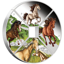 2026 Tuvalu $1 Year of the Horse Quadrant 1oz Silver Four-Coin Set