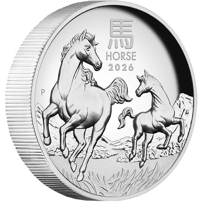 2026 $1 Year of the Horse High Relief 1oz Silver Coin