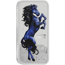 2026 $1 Year of the Horse Rectangular Coloured 1oz Silver Coin in Card