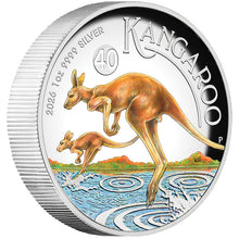2026 $1  Kangaroo Coloured High Relief 1oz Silver Proof Coin