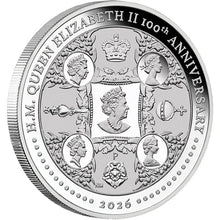 2026 $1 QEII 100th Birthday 1oz Silver Proof Coin