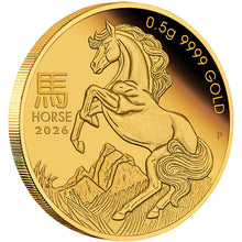 2026 $2 Year of the Horse 0.5g Gold Proof Coin