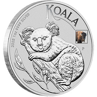2025 $1 ANA Coin Show Koala w/ Bison Privy 1oz Silver Coin