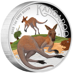 2025 $1 Kangaroo Coloured High Relief 1oz Silver Proof Coin