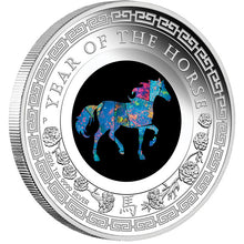 2026 $1 Lunar Opal Horse 1oz Silver Proof Coin