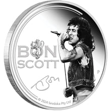 2024 Tuvalu $1 AC-DC Bon Scott 1oz Silver Proof Coin