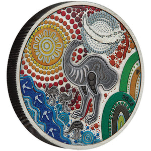 2025 $2 Emu Utingat  2oz Silver Coin