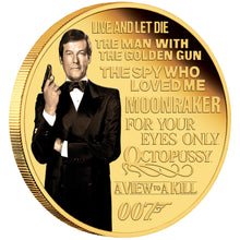 2021-2024 Tuvalu James Bond Roger Moore Silver 8-coin Collection