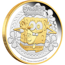 2024 Tuvalu $2 SpongeBob Squarepants Gilded 2oz Silver Coin