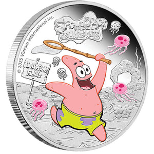 2025 Tuvalu $1 Spongebob Squarepants - Patrick 1oz Silver Proof Coin