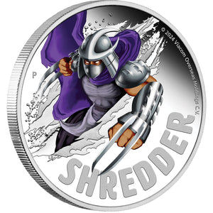 2024 Tuvalu $1 Teenage Mutant Ninja Turtles Shredder 1oz Silver Proof Coin