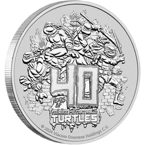 2024 Tuvalu $1 Teenage Mutant Ninja Turtles 1oz Silver Coin in Card