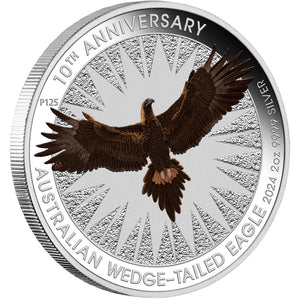 2024 $2 Wedge-Tailed Eagle 2oz Silver Coin on Card