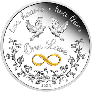 2024 $1 One Love 1oz Silver Proof Coin