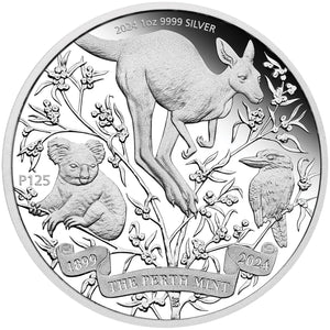 2024 $1 Perth Mint 125th Ann. 1oz Silver 4-Coin Typeset