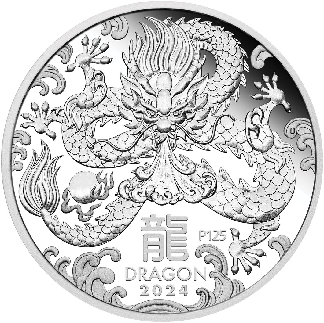 2024 50c Year of the Dragon 1/2oz Silver Proof Coin