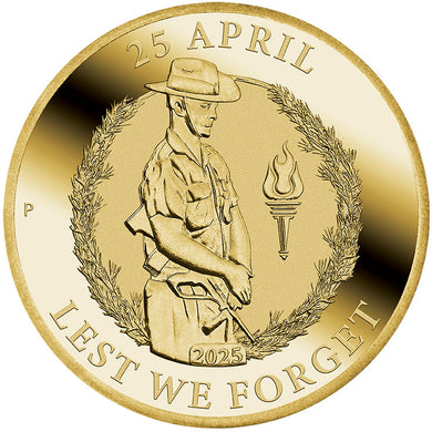 2025 $1 Anzac Day Uncirculated Coin in Card