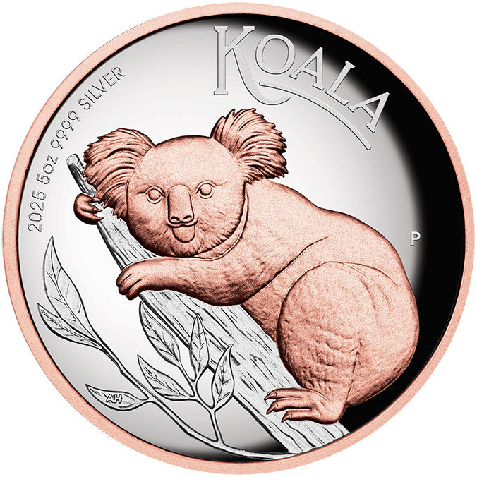 2025 $8 Koala Gilded High Relief 5oz Silver Proof Coin