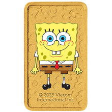 2025 SpongeBob SquarePants COLOURED 1g Gold Minted Bar in Certi Card