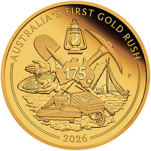 2026 $25 Australia's First Gold Rush 1/4oz Gold Proof Coin