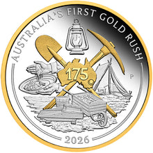2026 $1 Australia's First Gold Rush Gilded 1oz Silver Proof Coin