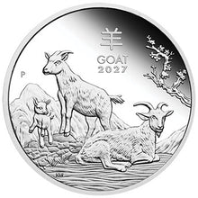 2027 $1 Year of the Goat 1oz Silver Proof Coin