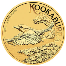2026 $1 Perth Stamp & Coin Show Kooka Gold-Plated 1oz Silver Coin in Card